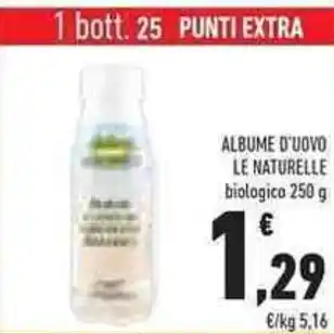 Conad Superstore Le Naturelle Albume D'Uovo 250 g offerta
