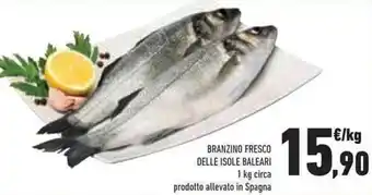 Conad Superstore Branzino Fresco Delle Isole Baleari 1 kg offerta