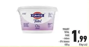 Conad Superstore Fage Total Yogurt 450 g offerta