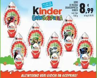 Conad Kinder Gransorpresa Uovo di Pasqua 150 g offerta