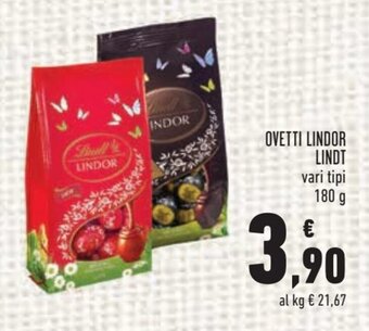 Conad Lindt Lindor Ovetti 180 g offerta