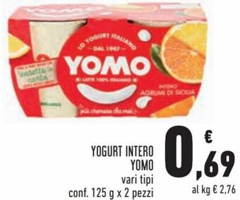 Conad Yomo Yogurt Intero 125 g x 2 pezzi offerta