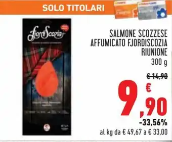 Riunione Fjordiscozia Salmon Scozzese Affumicato 300 g