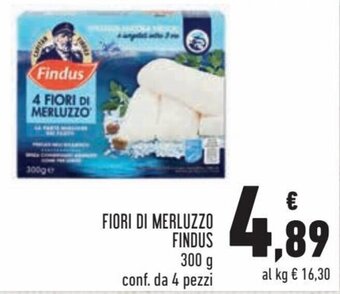 Conad Findus Fiori di Merluzzo 300 g 4 pezzi offerta