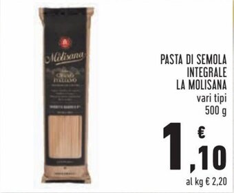 Conad La Molisana Pasta di Semola Integrale 500 g offerta