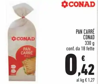 Conad Conad Pan Carrè 18 fette 330 g offerta