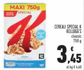 Conad Kellogg's Special K Cereali 750 g offerta
