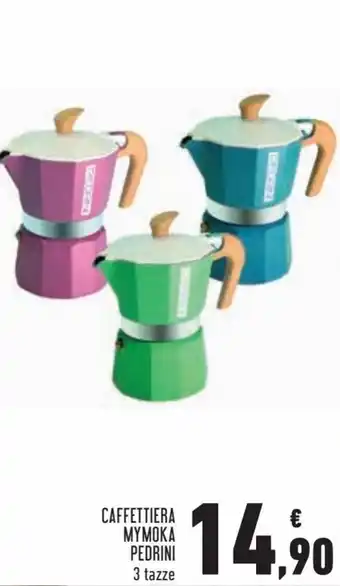 Conad Caffettiera Mymoka Pedrini 3 tazze offerta