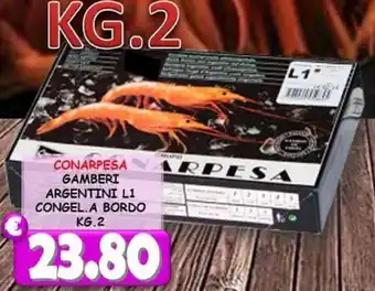 Conarpesa Gamberi Argentini L1 Congel. a Bordo 2 kg