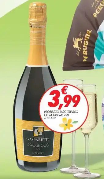 Famila Gasparetto Prosecco DOC Treviso Extra Dry 750 ml offerta