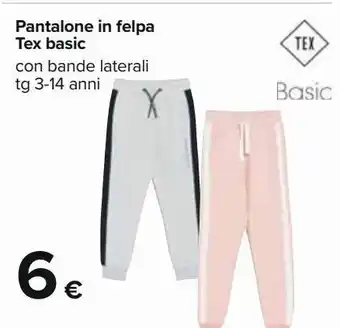 Pantralone in felpa tex basic