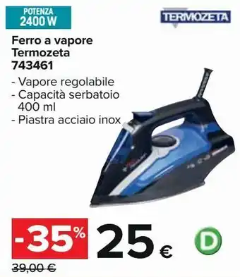 Carrefour Iper Ferro a vapore termozeta 743461 offerta