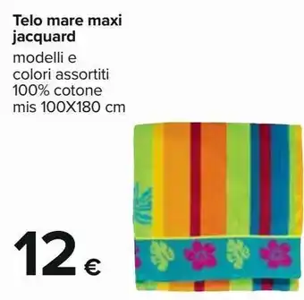 Carrefour Iper Telo mare maxi jacquard offerta