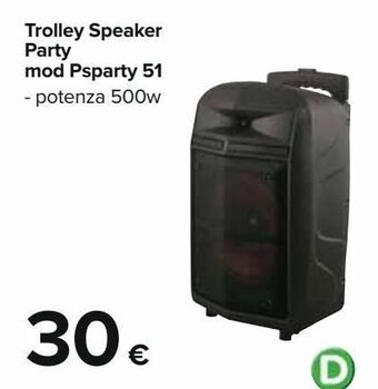 Carrefour Iper Trolley speaker party mod psparty 51 offerta