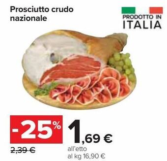 Carrefour Iper Prosciutto crudo nazionale offerta