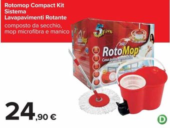 Rotomop compact kit sistema lavapavimenti rotante