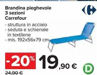Carrefour Iper Brandina pieghevole 3 sezioni carrefour offerta
