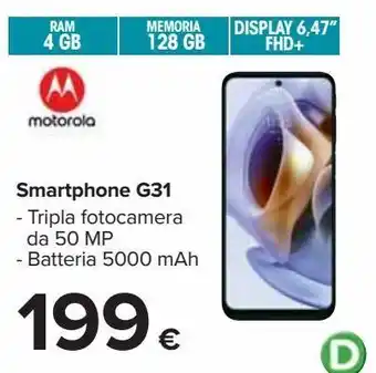 Carrefour Iper Smartphone g31 offerta