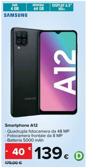 Carrefour Iper Smartphone a12 offerta