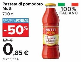 Carrefour Iper Passata di pomodoro mutti offerta