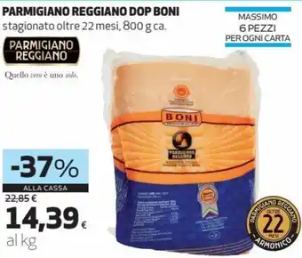 Coop Boni Parmigiano Reggiano Dop 800 g offerta
