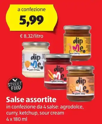 ALDI Street Food Salse assortite 4x180 ml offerta