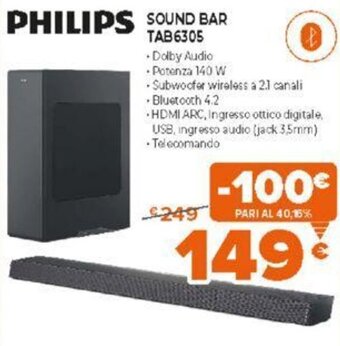 Expert Philips Sound Bar TAB6305 offerta