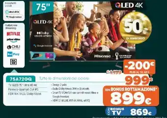 Hisense QLED 4K 75A72GQ