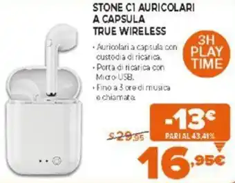 Expert Stone C1 Auricolari A Capsula True Wireless offerta