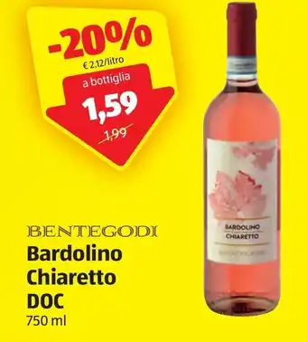 ALDI Bentegodi Bardolino Chiaretto 750 ml offerta