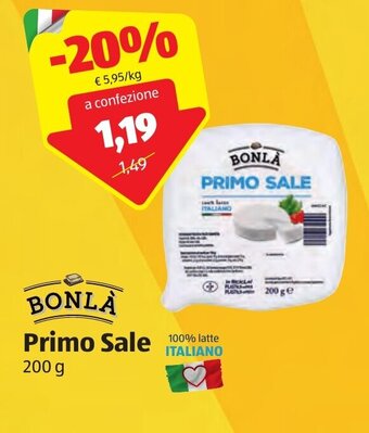 ALDI Bonlà Primo Sale 200 g offerta
