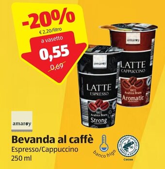 ALDI Amaroy Bevanda al caffè Espresso/Cappuccino 250 ml offerta