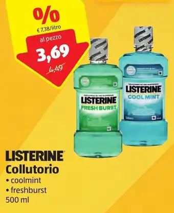 ALDI Listerine Collutorio coolmint, freshburst 500 ml offerta