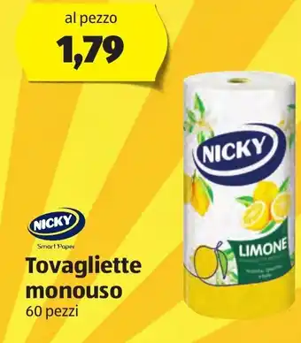 Nicky Tovagliette monouso 60 pezzi