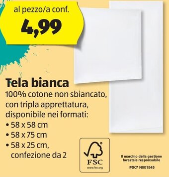 ALDI Tela bianca offerta