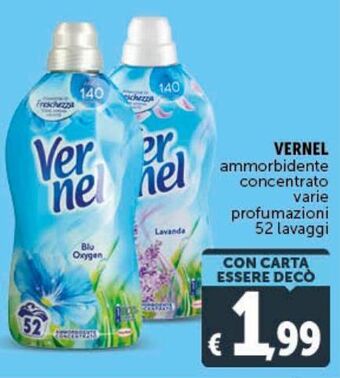 Deco Supermercati Vernel ammorbidente concentrato varie profumazioni 52 lavaggi offerta