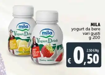 Deco Supermercati Mila yogurt da bere vari gusti g 200 offerta