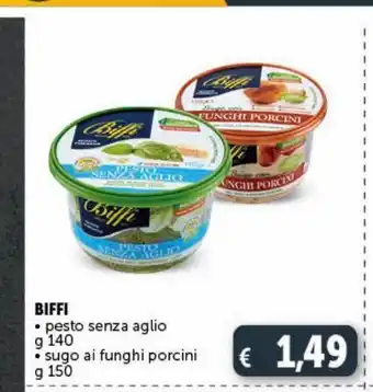Deco Supermercati Biffi pesto senza aglio g 140 sugo ai funghi procini g 150 offerta