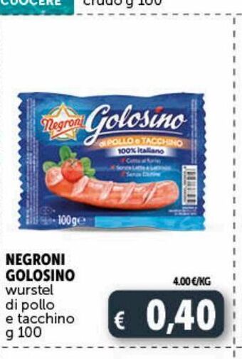 Deco Supermercati Negroni golosino wurstel di pollo e tacchino g 100 offerta