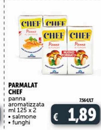 Deco Supermercati Parmalat chef panna aromatizzata ml 125 x 2 offerta