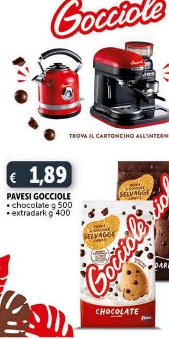 Deco Supermercati Pavesi gocciole chocolate g 500 extradark g 400 offerta