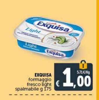 Deco Supermercati Formaggio fresco light spalmabile g 175 exquisa offerta