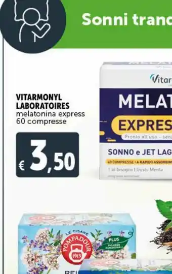 Deco Supermercati Vitarmonyl laboratoires melatonina expres 60 compresse offerta