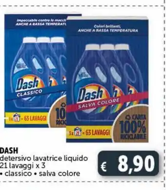 Deco Supermercati Detersivo lavatrice liquido 21 lavaggi x 3 dash offerta
