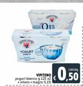 Vipiteno yogurt bianco g 125 x 2