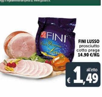 Deco Market Fini lusso prosciutto cotto offerta