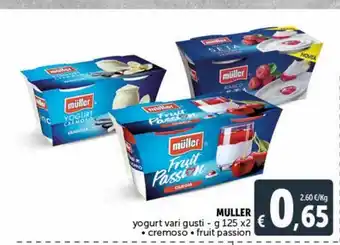 Deco Market Muller yogurt vari gusti g 125 x 2 offerta