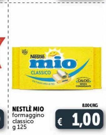 Nestlé mio formaggino classico g 125