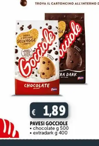 Deco Market Pavesi gocciole chocolate g 500 extradark g 400 offerta