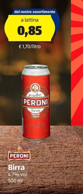 ALDI Birra peroni offerta